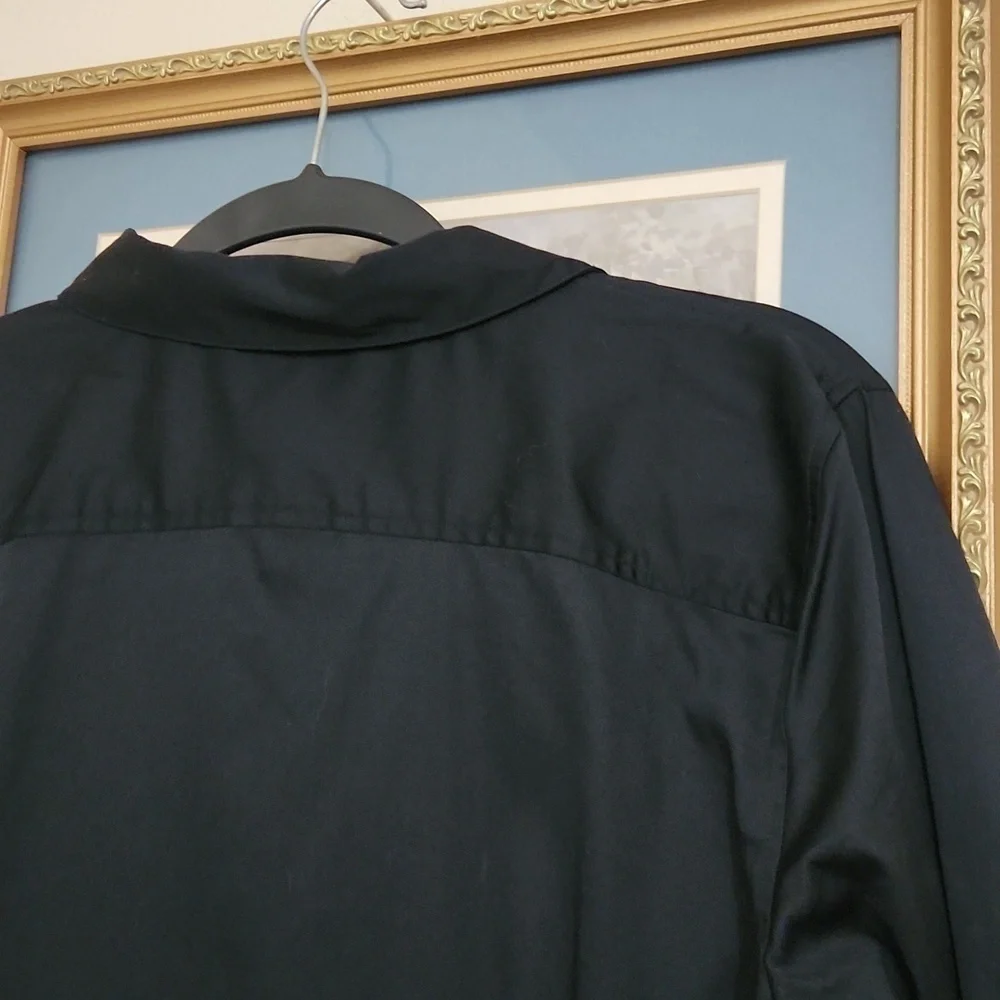 Soft Surroundings Black Button Down Classy Sophisticated Pitch Black Color - Picture 10 of 12